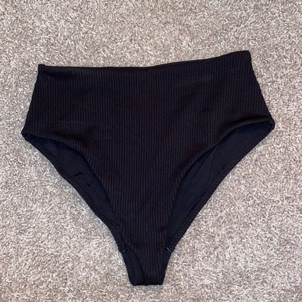 TOPSHOP Black High Wasited Bikini Bottoms